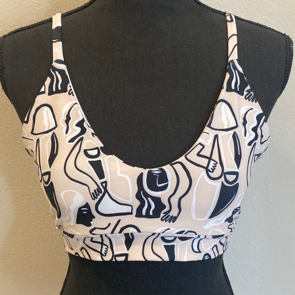 Dazey L.A. peace it together scoop swim / stretch top